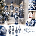 thumbnail image 1 of MInHoues Porcelain Nutcracker Figurines Set of 4, Christmas Wooden Nutcracker Soldier Ornaments with Chinoiserie Blue Pattern, Festive Decor for Tabletop Mantel Shelf, Xmas Decoration Gift, 1 of 6