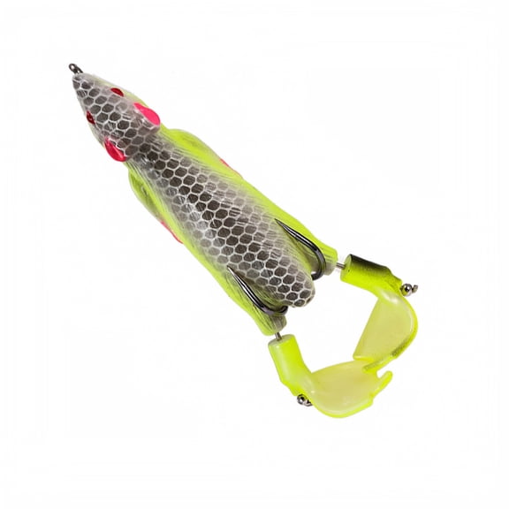 MInHoues Topwater Floating Soft Lure with Propeller Tail, 3.74" Artificial Mouse Fishing Bait with Double Hook for Bass Snakehead, Spring Freshwater Angling Tackle Gear Accessories