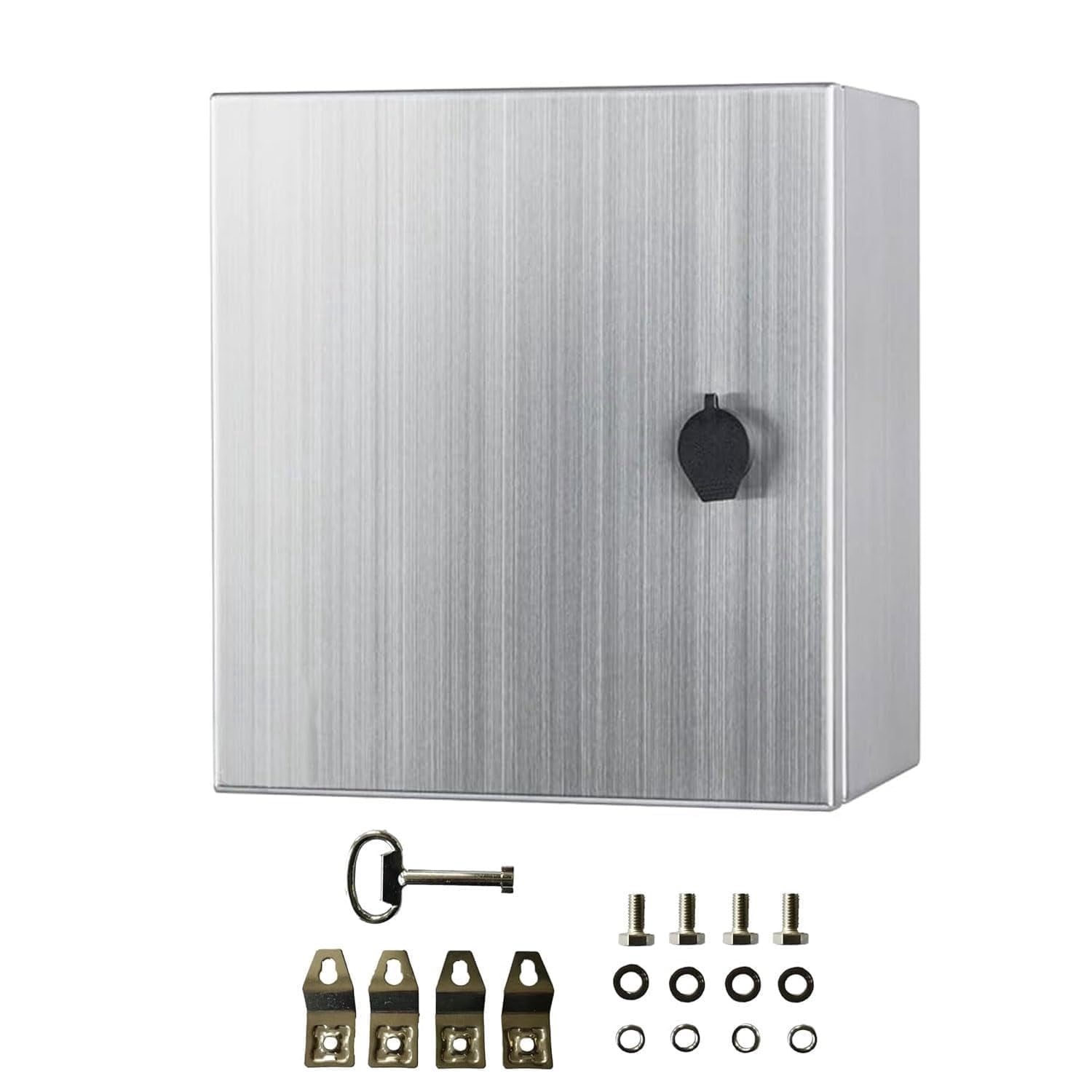 MJ-Box 12x12x8 Inch 304 Stainless Steel Electrical Enclosure - NEMA 4X, IP66 Waterproof Dustproof, Indoor Outdoor Protective Box