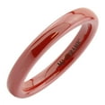 thumbnail image 1 of MJ Metals Jewelry Classic Red Ceramic 3mm Wedding Band High Polish COMFORT FIT Ring Size 9, 1 of 4