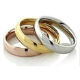 thumbnail image 1 of MJ Metals Jewelry Jewelry Men's / Women's 18k Gold Plated Polished Stainless Steel 4mm Wedding Ring Classic Half Dome Band Size 7, 1 of 5