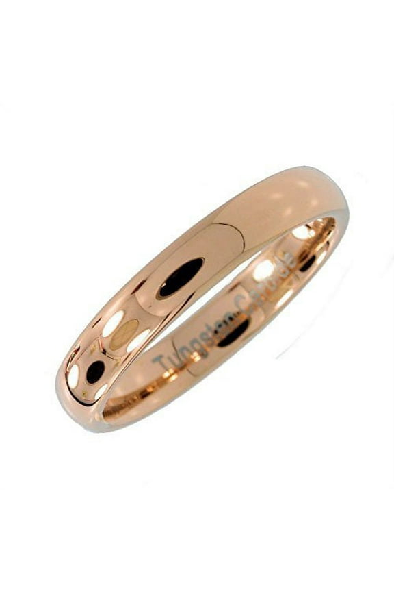 Men/ Women 2mm Thin Rose Gold Plated Ring Tungsten Carbide Wedding Ring Size 7