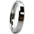 thumbnail image 1 of MJ Metals Jewelry Unisex White Tungsten Carbide 4mm Polished Center Tiled Wedding Band Ring Size 9.5, 1 of 6