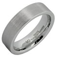 thumbnail image 1 of MJ Metals Jewelry White Tungsten Carbide 6mm Pipe Ring with a Brushed Finish Comfort Fit Wedding Band Size 8.5, 1 of 5