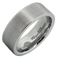 thumbnail image 1 of MJ Metals Jewelry White Tungsten Carbide 8mm Pipe Ring with a Brushed Finish Comfort Fit Wedding Band Size 10, 1 of 5