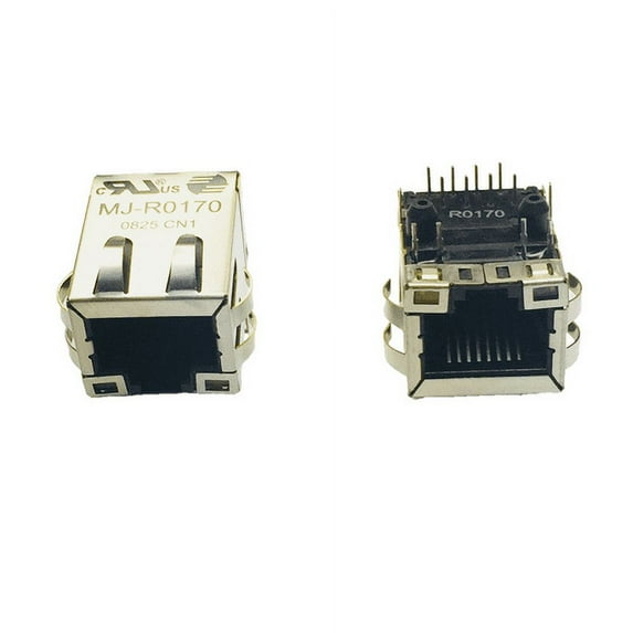 MJ-R0170 RJ45 Modular LED Jack Connector 10Base-T Filter 1x1