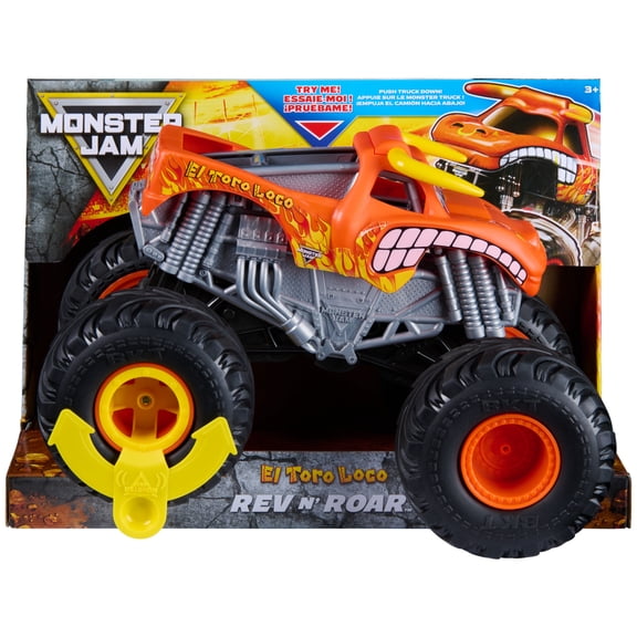 Monster Jam Rev n' Roar El Toro Loco, 1:15 Scale Monster Truck for Kids Ages 3 and up