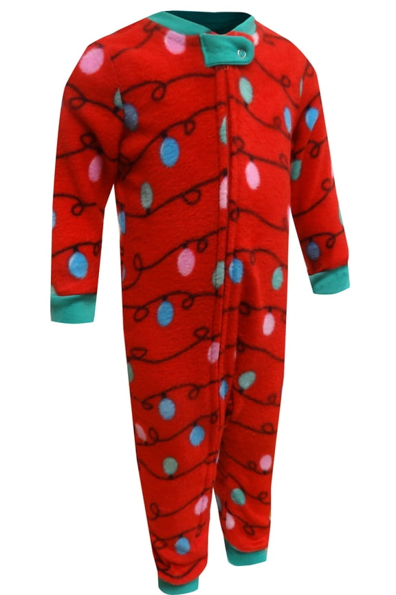 Boys Christmas Holiday Lights Infant Blanket Sleeper Pajama