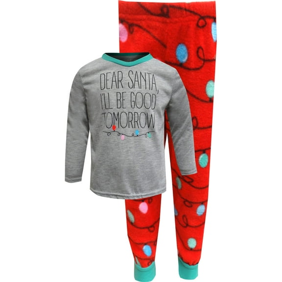 MJC Boys Dear Santa I'll Be Good Tomorrow Christmas Toddler Pajama (3T)