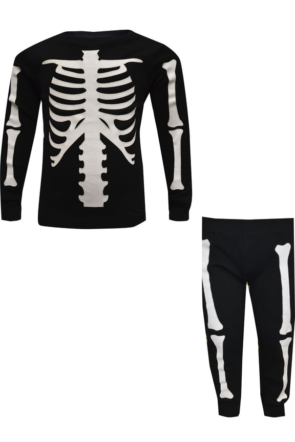 Boys Skeleton Glow in the Dark Toddler Pajama (3T)
