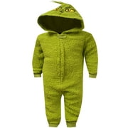 MJC Children Dr Seuss Unisex The Grinch Plush Sherpa Onesie Pajama 6