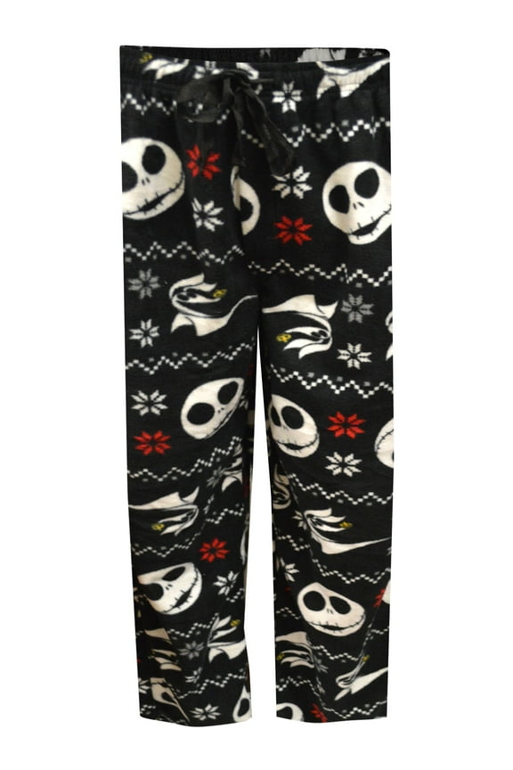 International Mens Nightmare Before Christmas Jack Skellington and Zero Lounge Pant (Large)
