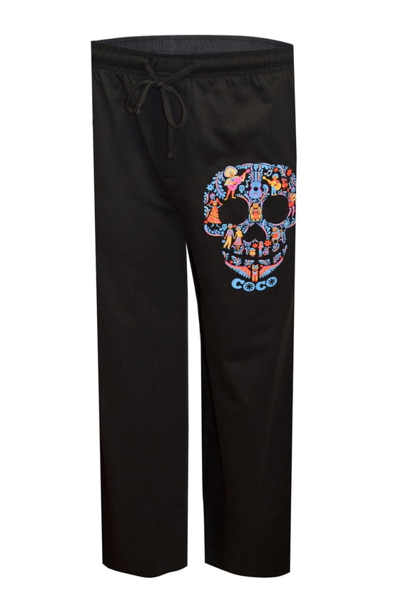 Mens Disney Pixar Coco Sugar Skull Cotton Lounge Pants (Small)