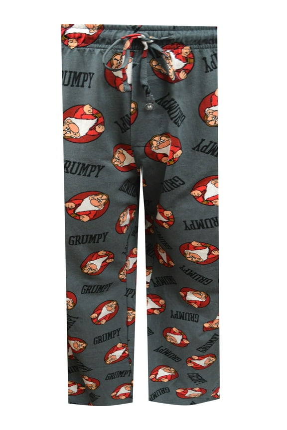 Mens Disney Snow White and the Seven Dwarfs Grumpy Lounge Pants (Large)