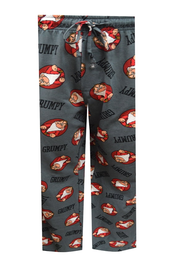 Mens Disney Snow White and the Seven Dwarfs Grumpy Lounge Pants (Small)