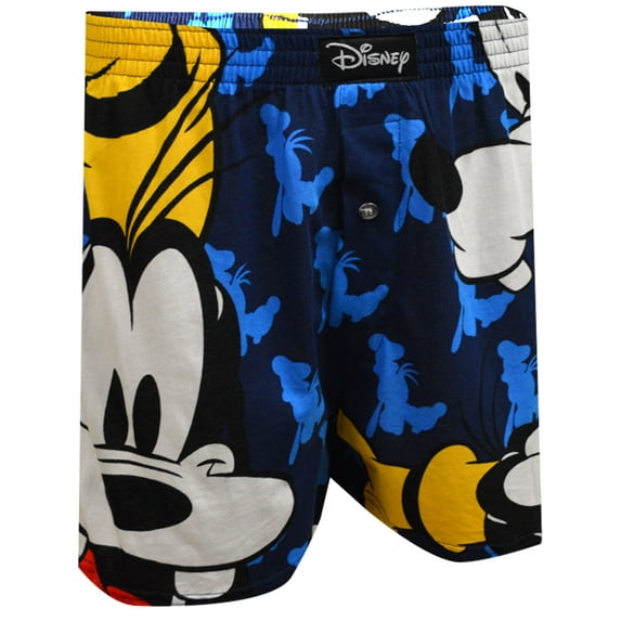 MJC Mens Disney's Big Goofy Faces Cotton Boxer Shorts (Small)