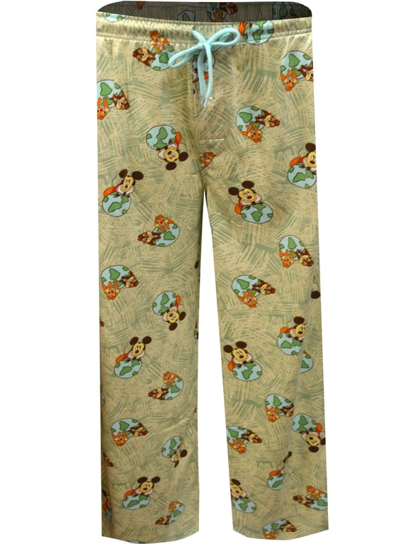 Mens Disney's Mickey Mouse Earth Day Performance Fabric Unisex Loungepant (Large)