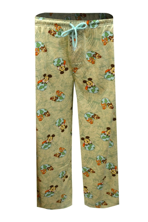 Mens Disney's Mickey Mouse Earth Day Performance Fabric Unisex Loungepant (Large)