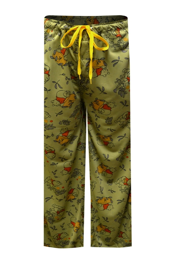 Mens Disney's Pooh and Piglet Lightweight Performance Fabric Unisex Loungepant
