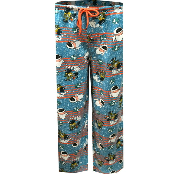 MJC Mens Disney's Wall-e and Eva Earth Day Performance Fabric Unisex Loungepant (Medium)