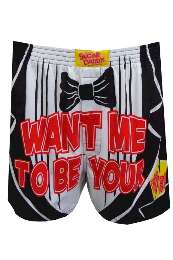 Mens Let Me Be Your Sugar Daddy Tuxedo Boxer Shorts (Small)