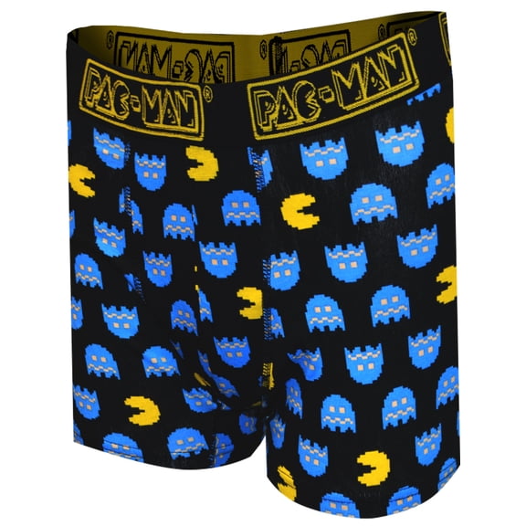MJC Mens Pacman and Ghosts Black Boxer Briefs (Medium)