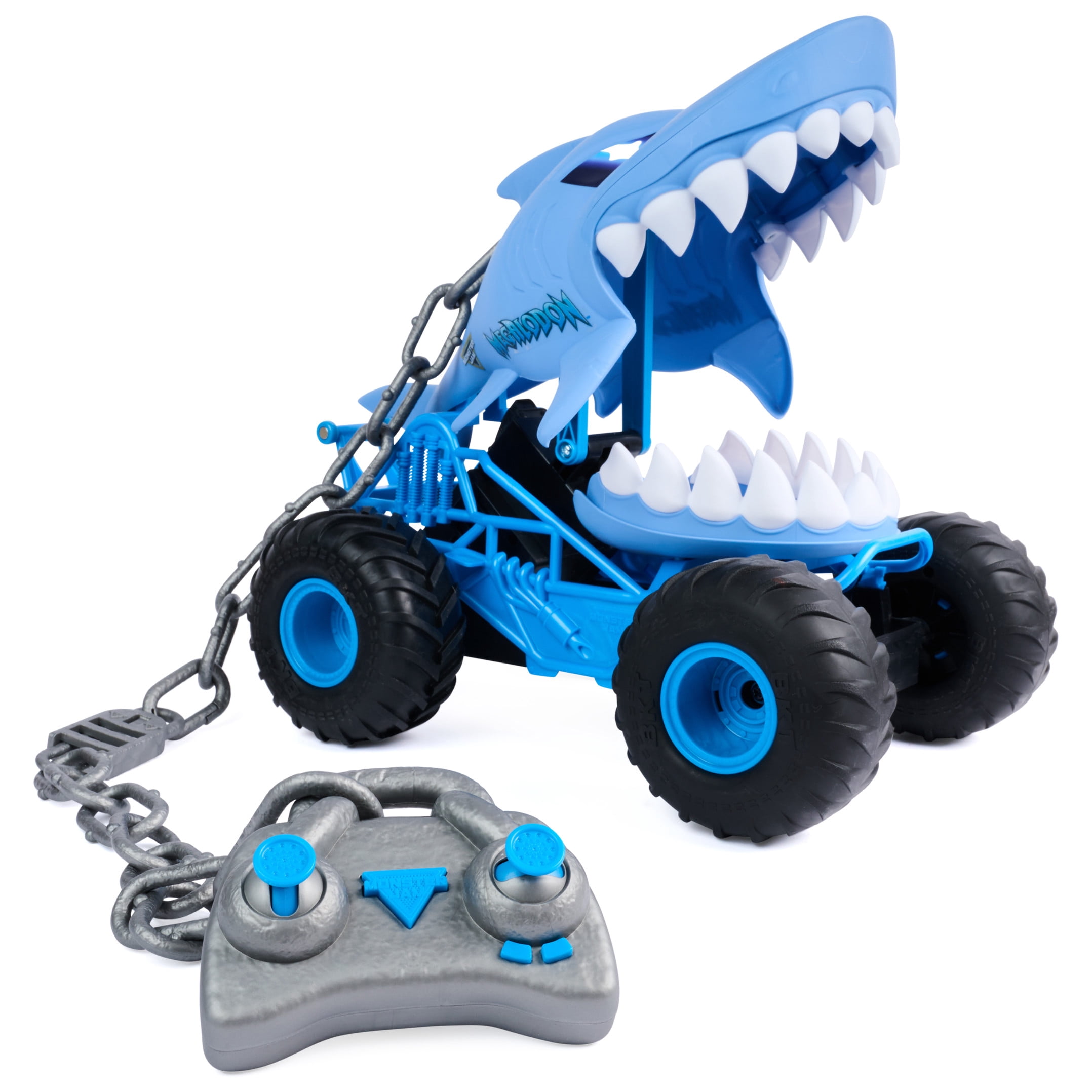 Monster Jam Chomping Megalodon RC Truck, 1:15 Scale, for Kids Ages 4 and up