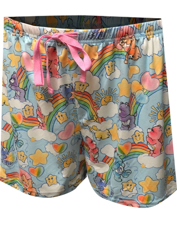 Womens Care Bears Favorite Bears Pose Sleep Shorts (Small)