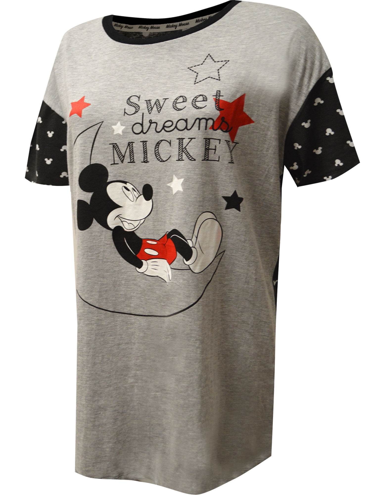Mickey Contrast Full Sleeves Nightwear Set