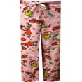 thumbnail image 1 of MJC Womens Dr. Seuss the Grinch and Max Pink Plush Lounge Pants (Medium), 1 of 2