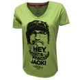 thumbnail image 1 of MJC Womens Duck Dynasty Hey, That's A Fact Jack Bright Green Tee Shirt (Large), 1 of 4