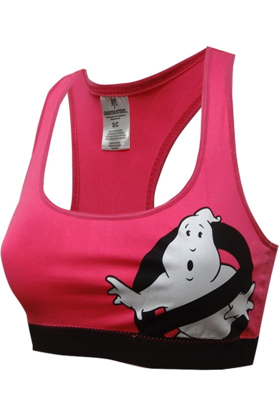 Womens Ghostbusters Who You Gonna Call Racer Back Bra (Large)