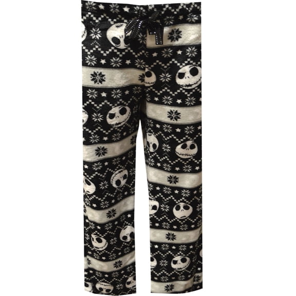 MJC Womens Nightmare Before Christmas Jack Skellington Fair Isle Plush Lounge Pant (Large)