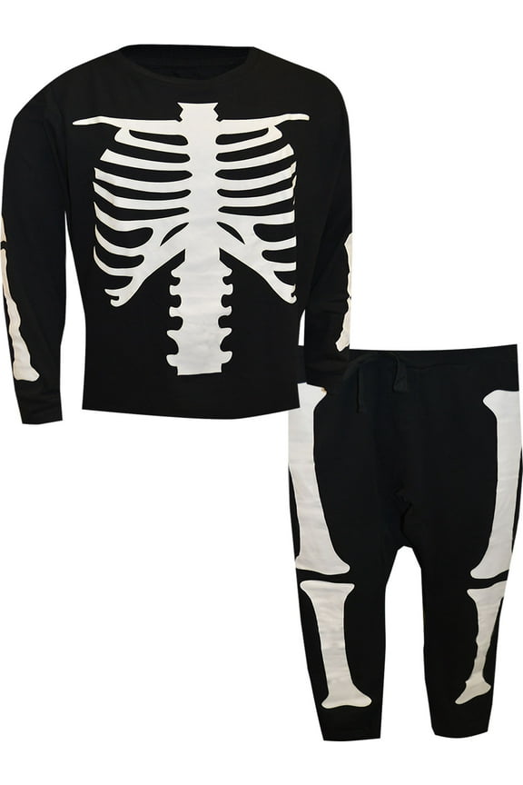 Womens Skeleton Glow in the Dark Ladies Pajama