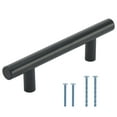 thumbnail image 1 of MJD Hardware - 10 Pack Cabinet Pulls Black Round Kitchen Drawer Handles 5" Hole Center 7.5" Inch Overall Length Stainless Steel Matte Black Cabinet Pulls Knobs, 1 of 7