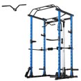 MJDB Power Rack Cage, Squat Rack with LAT Pulldown System, 1200LB