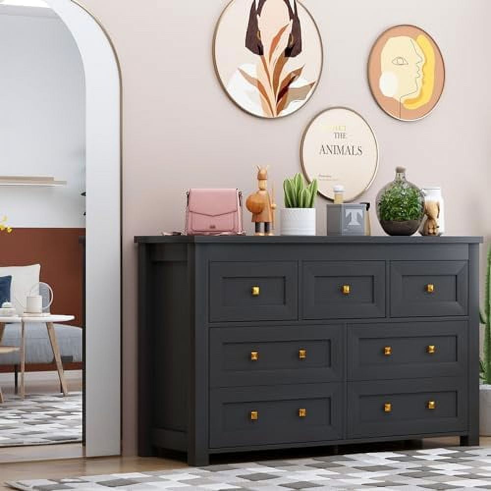 MJGXCBO White Dresser for Bedroom with LED Lights Modern White Dressers