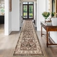 thumbnail image 1 of MJIAexp 2' x 10' Boho Floral Kitchen Runner Rug Machine Washable Runner Rug Non-Slip Hallway Runner Laundry Rug Throw Carpet for Living Room Bedroom Dining Room Entryway Kitchen Brown, 1 of 8