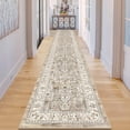 thumbnail image 1 of MJIAexp 2' x 12' Boho Floral Kitchen Runner Rug Machine Washable Runner Rug Non-Slip Hallway Runner Laundry Rug Throw Carpet for Living Room Bedroom Dining Room Entryway Kitchen Beige, 1 of 8