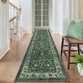 thumbnail image 1 of MJIAexp 2' x 8' Boho Floral Kitchen Runner Rug Machine Washable Runner Rug Non-Slip Hallway Runner Laundry Rug Throw Carpet for Living Room Bedroom Dining Room Entryway Kitchen Green, 1 of 10