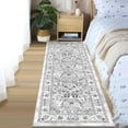 thumbnail image 1 of MJIAexp 2'x5' Boho Floral Kitchen Runner Rug Machine Washable Runner Rug Non-Slip Rubberback Hallway Runner Laundry Rug Throw Carpet for Living Room Bedroom Dining Room Entryway Kitchen Gray, 1 of 10