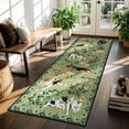thumbnail image 1 of MJIAexp 2'x6' Jute Animal Dog Floral Kitchen Runner Rug,Woven Texture Machine Washable Runner Rug Non-Slip Rubberback Hallway Runner Laundry Rug Throw Carpet for Living Room Bedroom Dining Room Entry, 1 of 9
