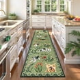 thumbnail image 1 of MJIAexp 2'x8' Jute Animal Dog Floral Kitchen Runner Rug,Woven Texture Machine Washable Runner Rug Non-Slip Rubberback Hallway Runner Laundry Rug Throw Carpet for Living Room Bedroom Dining Room Entry, 1 of 8