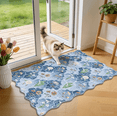 thumbnail image 1 of MJIAexp 2x3 Moroccan Floral Rugs for Entryway,Washable Kitchen Rugs Soft Rug, Non Slip Indoor Door Mat Stain Resistant Boho Small Rug Low-Pile Throw Rug for Bathroom Bedroom,Blue, 1 of 7