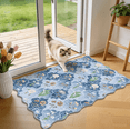 thumbnail image 1 of MJIAexp 2x3 Moroccan Floral Rugs for Entryway,Washable Kitchen Rugs Soft Rug, Non Slip Indoor Door Mat Stain Resistant Boho Small Rug Low-Pile Throw Rug for Bathroom Bedroom,Blue, 1 of 8