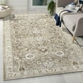 thumbnail image 1 of MJIAexp 3'x5' Moroccan Bedroom Rug Washable Vintage Boho Area Rug Non-Slip Accent Throw Rug Stain Resistant Floor Carpet for Kitchen Entryway Bathroom Living Room Office Floral Beige, 1 of 9