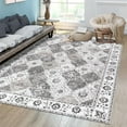 thumbnail image 1 of MJIAexp 6'x9' Moroccan Area Rug Washable Bedroom Rug Vintage Boho Area Rug Non-Slip Accent Throw Rug Stain Resistant Floor Carpet for Kitchen Entryway Living Room Office Boho Gray, 1 of 7