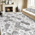 thumbnail image 1 of MJIAexp 8'x10' Moroccan Area Rug Washable Bedroom Rug Vintage Boho Area Rug Non-Slip Accent Throw Rug Stain Resistant Floor Carpet for Kitchen Entryway Living Room Office Boho Gray, 1 of 8