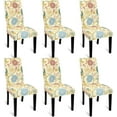 thumbnail image 1 of MJIAexp Chair Covers Set of 6, Stretch Chair Slipcovers Seat Protector Armless Removable Washable Elastic Universal Spandex Solid Chair Slip Covers for Home, Hotel, Banquet Yellow Flowers, 1 of 7
