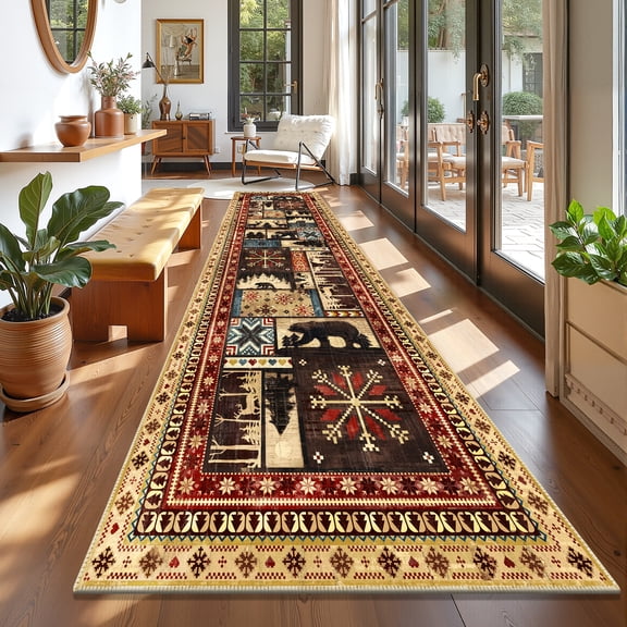 MJIAexp Runner Rug 3x10 Runners for Hallways,Kitchen Rugs Non Slip Washable Entryway Carpet Runner,Soft Bear Runners for Bathroom Bedside Holiday Decor 3'x10'